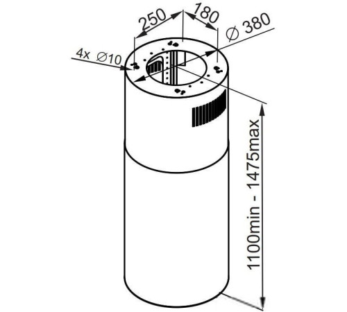 Кухонная вытяжка MAUNFELD Lee Isla 39 золотой