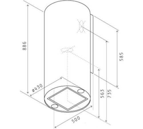 Кухонная вытяжка Jetair Pipe IX/A/43 PRF0099288A