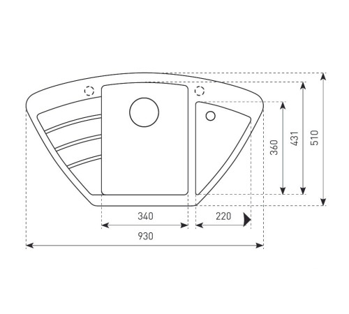 Кухонная мойка Zigmund & Shtain Eckig 900 индийская ваниль