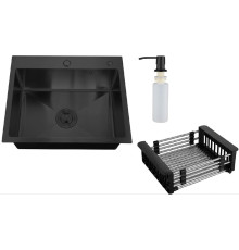 Кухонная мойка РМС MR-5843BL с корзиной и дозатором