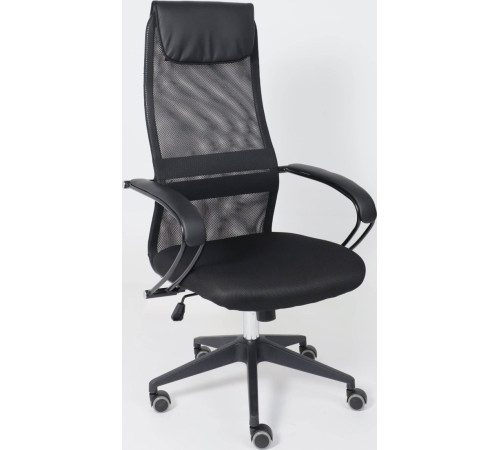Офисное кресло AksHome First PL ткань/сетка, черный