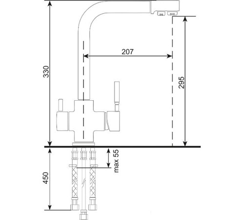 Смеситель Ulgran U-016 328 бежевый