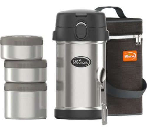 Термос для еды БИОСТАЛЬ NR-2100P 2.1л серебристый