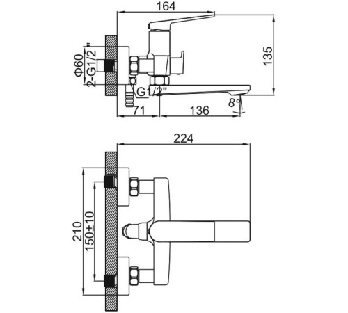Смеситель Ledeme L3291