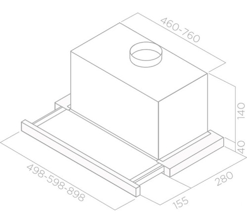 Кухонная вытяжка Elica Elite 14 Lux GRVT WH/A/90