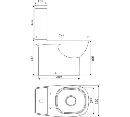 Унитаз Sanita Quadro QDRSLCC01151022
