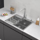 Кухонная мойка ARFEKA ECO AR мойка 600*500, коландер, дозатор SATIN DECOR VOLCANIC ROCK