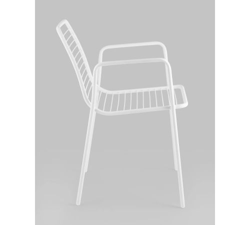 Стул Stool Group Дели с подлокотниками LV-107-9016 металл белый