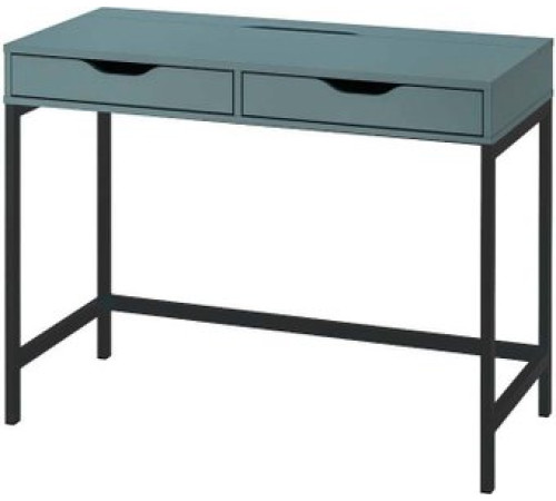 Офисный стол Mio Tesoro Ингар D 100 серо-бирюзовый/черный