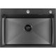 Кухонная мойка ARFEKA ECO AR 700*500 BLACK PVD NANO DECOR VOLCANIC ROCK