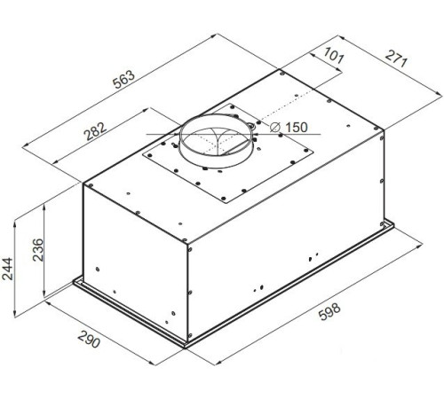 Кухонная вытяжка MAUNFELD Crosby Power 60 нержавеющая сталь