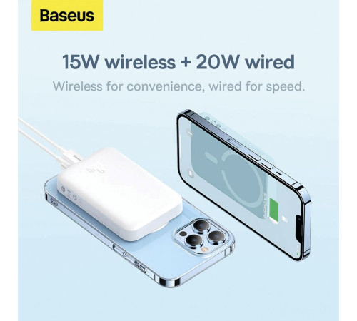 Внешний аккумулятор Baseus Magnetic Mini Wireless Fast Charge Power Bank 10000mAh 20W черный