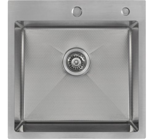 Кухонная мойка Basic CL DS Decor 50x50 сатин, коландер, дозатор
