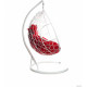 Подвесное кресло M-Group Для двоих 11450106 белый ротанг/красная подушка