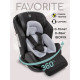 Детское автокресло Amarobaby Favorite Isofix С усиленной боковой поддержкой AB24-20FAV/0911 черный/серый