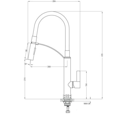 Смеситель Deante Gerbera BGB B720