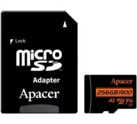 Карта памяти Apacer microSDXC AP256GMCSX10UB-R 256GB с адаптером