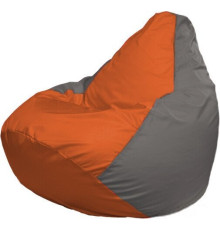 Кресло-мешок Flagman Груша Макси Г2.1-214 серый/оранжевый