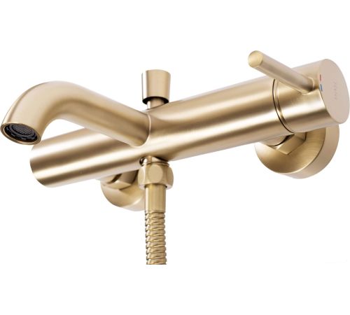 Смеситель Rea Lungo Matt Gold B8010 белый