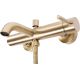 Смеситель Rea Lungo Matt Gold B8010 белый