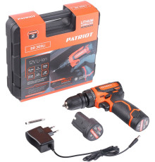 Дрель-шуруповерт Patriot BR 369Li 180201369 с 2-мя АКБ, кейс