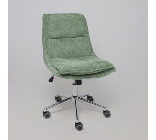 Офисное кресло AksHome Lola зеленая рогожка GY91-14/хром