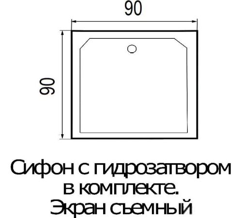 Душевой поддон River Wemor 90/38 S
