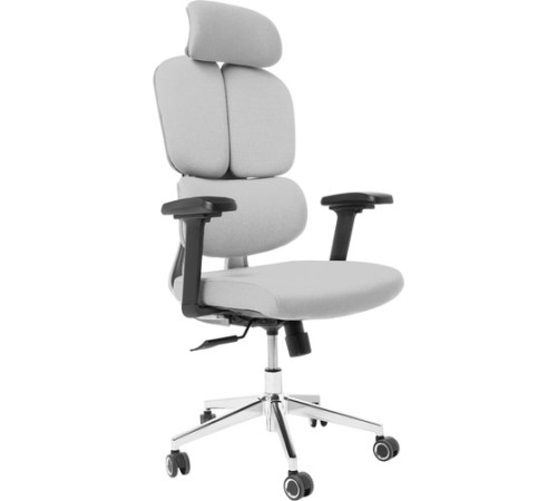 Игровое геймерское кресло Jiqiao R6001-ЧС черный/серый