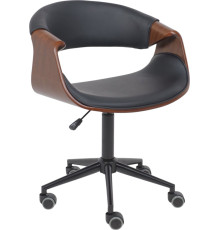 Офисное кресло AksHome Angara экокожа, черный/черный