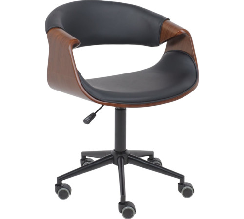 Офисное кресло AksHome Angara экокожа, черный/черный