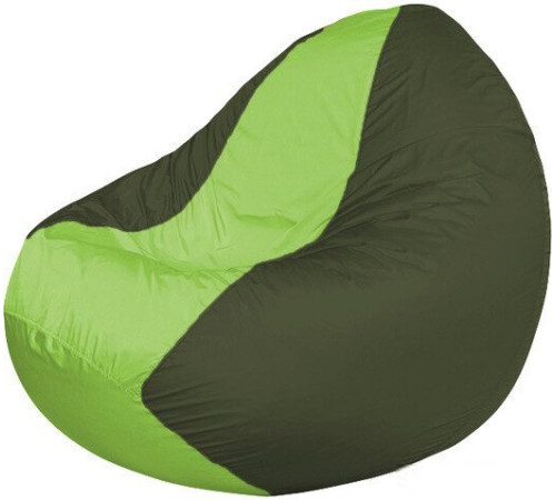 Кресло-мешок Flagman Classic К2.1-125 зеленый темный/салатовый