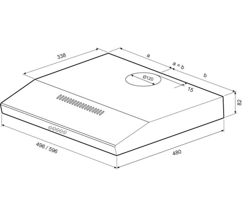 Кухонная вытяжка Krona Ermina 600 PB черный