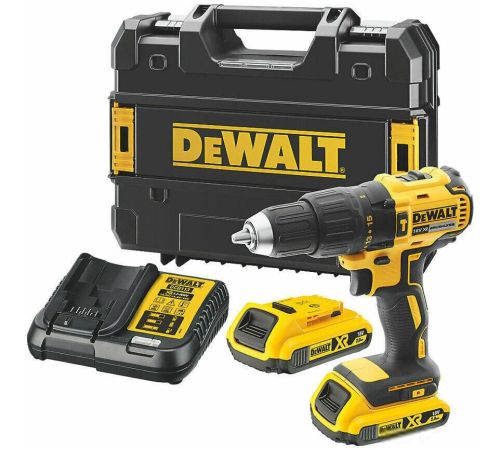 Ударная дрель-шуруповерт DeWalt DCD778D2T-QW с 2-мя АКБ, кейс