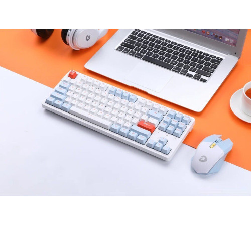Клавиатура Dareu A87X Dareu Blue Sky V3, белый/синий