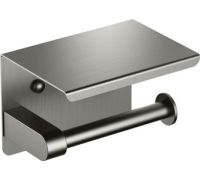 Держатель для туалетной бумаги Aquatek Европа AQ4939BGM с полкой, черный хром