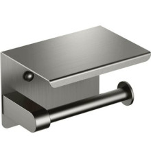 Держатель для туалетной бумаги Aquatek Европа AQ4939BGM с полкой, черный хром