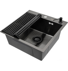 Кухонная мойка ARFEKA ECO AR мойка 500*500, роллер-мат, дозатор Black