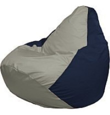 Кресло-мешок Flagman Груша Медиум Г1.1-347 серый/темно-синий