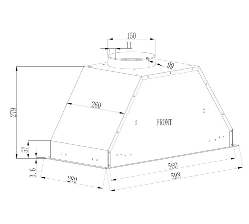 Кухонная вытяжка Schtoff GTC L 60 белый