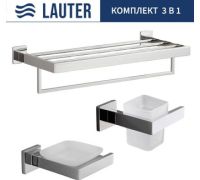Набор аксессуаров для ванной Lauter 21SH71061 + 21SH71051 + 21SH71151 Chrome, 3 предмета