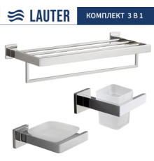 Набор аксессуаров для ванной Lauter 21SH71061 + 21SH71051 + 21SH71151 Chrome, 3 предмета