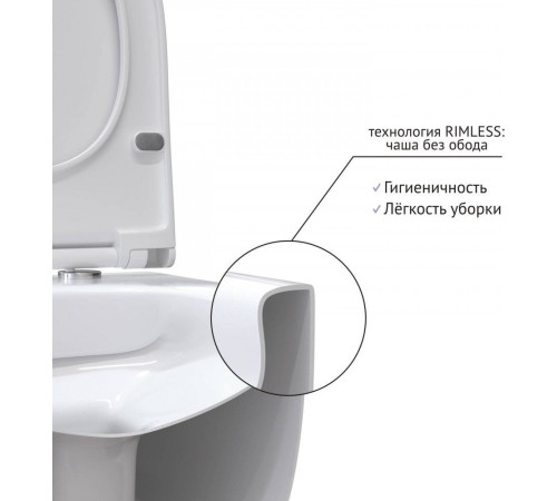 Унитаз подвесной Berges Wasserhaus VITA c сиденьем Slim SO микролифт