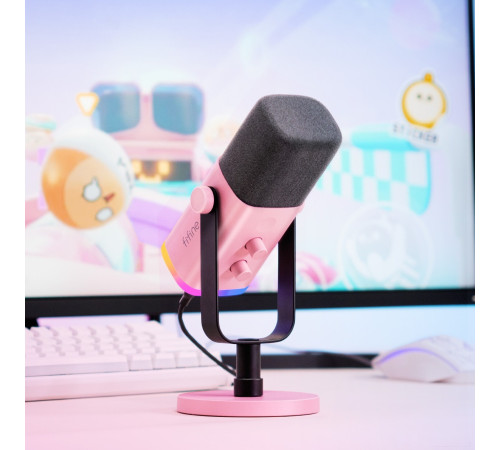 Проводной микрофон FIFINE AM8 розовый