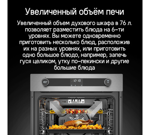 Электрический духовой шкаф MAUNFELD EOEM7614B