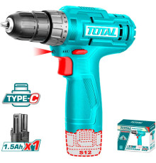 Дрель-шуруповерт Total TDLI12428 с 1-м АКБ, без ЗУ