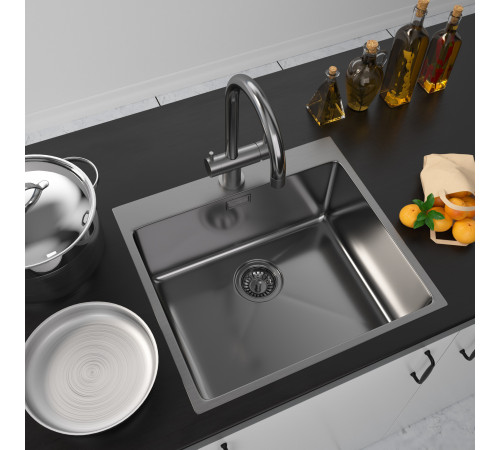 Кухонная мойка ZorG ZRN 5055 Premium PVD Gunblack