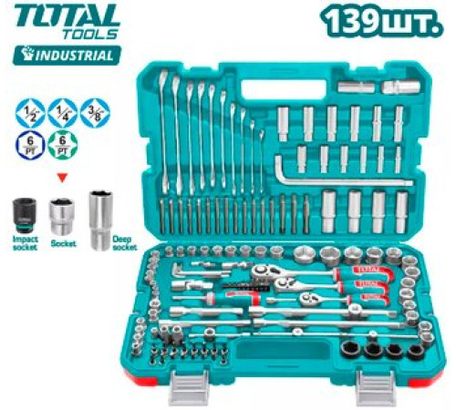 Универсальный набор инструментов Total THKTHP21396 139 предметов