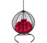 Подвесное кресло Craftmebel Кокон Капля Премиум алый/графит