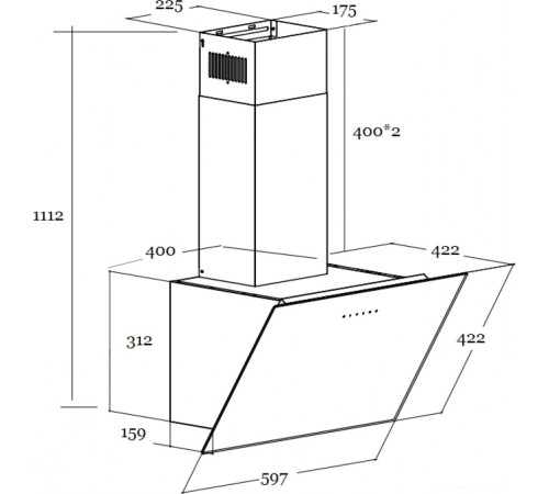 Кухонная вытяжка Schtoff Uno 60 белый