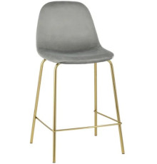 Стул Stool Group Валенсия SN полубарный OS-001CB HLR-18 велюр серый/золотые ножки
